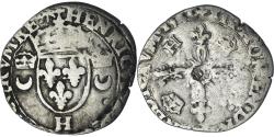 World Coins - Coin, France, Henri II, Douzain aux croissants, 1551, La Rochelle,