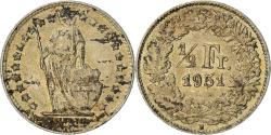 World Coins - Coin, Switzerland, 1/2 Franc, 1951, Bern, , Silver, KM:23