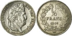 World Coins - Coin, France, Louis-Philippe, 1/4 Franc, 1843, Rouen, , Silver,KM 740.2