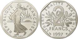 World Coins - France, 2 Francs, Semeuse, 1997, Paris, Proof / BE, Nickel,