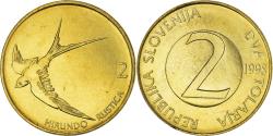 World Coins - Coin, Slovenia, 2 Tolarja, 1998, , Nickel-brass, KM:5