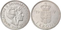 World Coins - Coin, Denmark, Margrethe II, Krone, 1977, Copenhagen, , Copper-nickel
