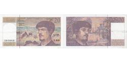 World Coins - France, 20 Francs, Debussy, U.039, EF(40-45)