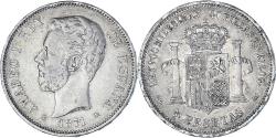 World Coins - Coin, Spain, Amadeao I, 5 Pesetas, 1871, Madrid, , Silver, KM:666