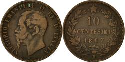 World Coins - Coin, Italy, Vittorio Emanuele II, 10 Centesimi, 1867, Birmingham,