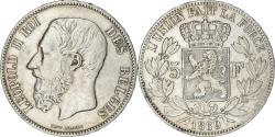 World Coins - Coin, Belgium, Leopold II, 5 Francs, 5 Frank, 1869, , Silver, KM:24