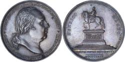 World Coins - France, Medal, Louis XVIII, Restauration de la Statue d'Henri IV, History, 1817