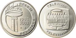 World Coins - Belgium, Token, 150 Ans, Télévision, Society, 2003, , Copper-nickel