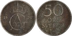 World Coins - Sweden, Gustaf VI, 50 Öre, 1970, Copper-nickel, , KM:837