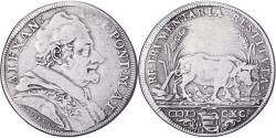 World Coins - Papal States, Alexander VIII, Testone, Anno I (1690), Rome, Silver,