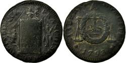 World Coins - Coin, France, 2 sols aux balances daté, 2 Sols, 1793, Rouen, , Bronze