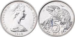 World Coins - New Zealand, Elizabeth II, 5 Cents, 1968, Copper-nickel, , KM:34.1