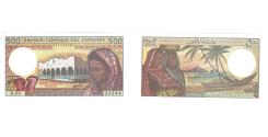 World Coins - Banknote, Comoros, 500 Francs, Undated (1976), KM:7a, UNC(65-70)