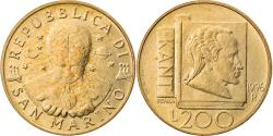 World Coins - Coin, San Marino, 200 Lire, 1996, , Aluminum-Bronze, KM:356