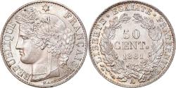 World Coins - Coin, France, Cérès, 50 Centimes, 1881, Paris, , Silver, KM:834.1