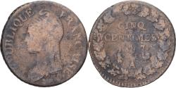 World Coins - Coin, France, Dupré, 5 Centimes, AN 7, Paris, , Copper, Gadoury:126