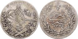 World Coins - Turkey, 10 Kurush, 1327/3, Cairo, Silver,