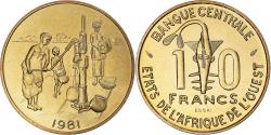 World Coins - Coin, West African States, 10 Francs, 1981, Monnaie de Paris, ESSAI,