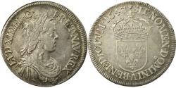 World Coins - Coin, France, Louis XIV, 1/2 Écu à la mèche longue, 1/2 Ecu, 1647, Paris