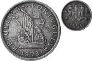 World Coins - Portugal, 2-1/2 Escudos, 1973