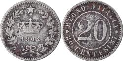 World Coins - Coin, Italy, Umberto I, 20 Centesimi, 1894, Rome, , Copper-nickel