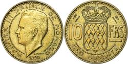 World Coins - Monaco, Rainier III, 10 Francs, 1950, Paris, Aluminum-Bronze,