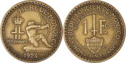 World Coins - Coin, Monaco, Louis II, Franc, 1924, Poissy, , Aluminum-Bronze, KM:111