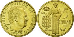 World Coins - Coin, Monaco, Rainier III, 5 Centimes, 1976, Paris, ESSAI,