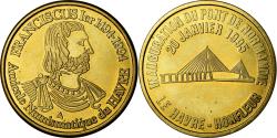 World Coins - France, Medal, Inauguration du Pont de Normandie, Numismatique du Havre, 1995