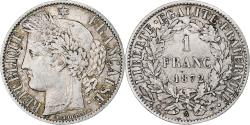 World Coins - France, 1 Franc, Cérès, 1872, Paris, Silver, , Gadoury:465a, KM:822.1