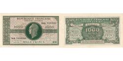 World Coins - France, 1000 Francs, Marianne, 1945, 78A, UNC(65-70), Fayette:VF 12.1, KM:107