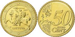 World Coins - Lithuania, 50 Euro Cent, BU, 2015, Vilnius, Nordic gold,