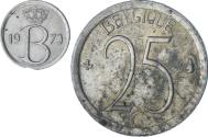 World Coins - Belgium, 25 Centimes, 1973