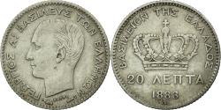 World Coins - Coin, Greece, George I, 20 Lepta, 1883, Paris, , Silver, KM:44