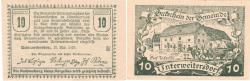 World Coins - Austria, Unterweitersdorf, 10 Heller, Taverne, 1920, UNC(63), Mehl:FS 1102