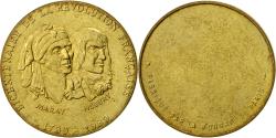World Coins - France, Medal, Révolution Française, Marat / Hébert, 1989, MDP,