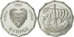 World Coins - Coin, Cyprus, 5 Cents, 1982, Paris, ESSAI, , Nickel-brass, KM:55.2