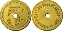 World Coins - Coin, France, Café du Débarcadère, Saint-Germain-en-Laye, 5 Francs