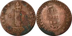 World Coins - Coin, Haiti, 2 Centimes, 1840, backward 4, , Copper, KM:A22