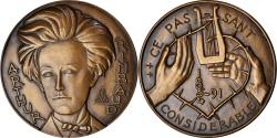 World Coins - France, Medal, Arthur Rimbaud, Arts & Culture, Briquemont, , Bronze