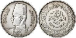 World Coins - Coin, Egypt, Farouk, 5 Piastres, 1939, British Royal Mint, , Silver