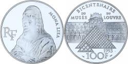 World Coins - France, 100 Francs, Mona Lisa, 1993, Paris, Proof, Silver,