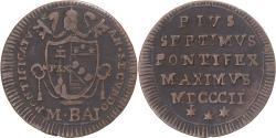 World Coins - Coin, ITALIAN STATES, PAPAL STATES, Pius VII, Mezzo (1/2) Baiocco, 1802-II
