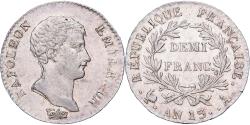 World Coins - France, Napoleon I, Demi Franc, AN 13, Paris, Silver, , Gadoury:395
