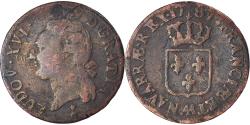 World Coins - Coin, France, Louis XVI, 1/2 Sol ou 1/2 sou, 1/2 Sol, 1787, Metz,