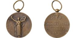 World Coins - France, La Grande Guerre pour la Civilisation, WAR, Medal, 1914-1918, Very Good