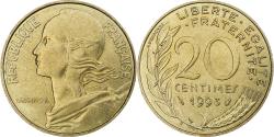 World Coins - France, 20 Centimes, Marianne, 1993, Pessac, Aluminum-Bronze, , KM:930