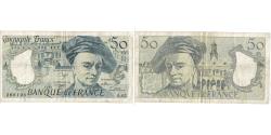 World Coins - France, 50 Francs, Quentin de La Tour, 1990, O.62, VF(30-35), KM:152e