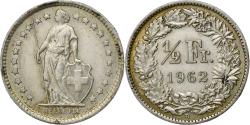 World Coins - Switzerland, 1/2 Franc, 1962, Bern, Silver, , KM:23