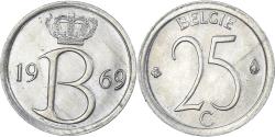 World Coins - Coin, Belgium, 25 Centimes, 1969